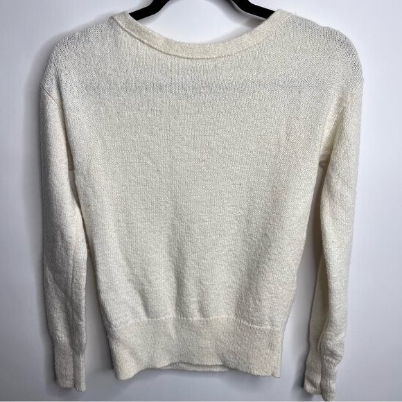Banana Republic Small Cream Alpaca Wool Crew Neck Sweater - Picture 2 of 6